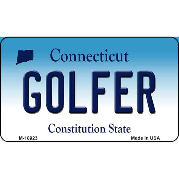 Golfer Connecticut State License Plate Wholesale Magnet M-10923