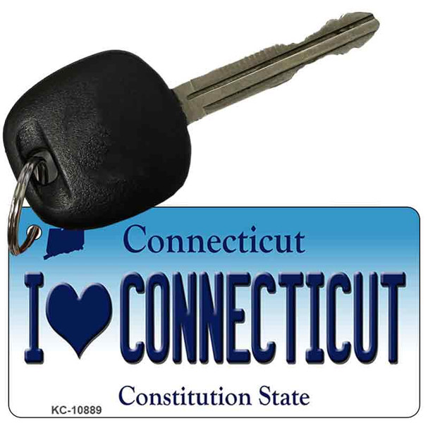 I Love Connecticut State License Plate Wholesale Key Chain