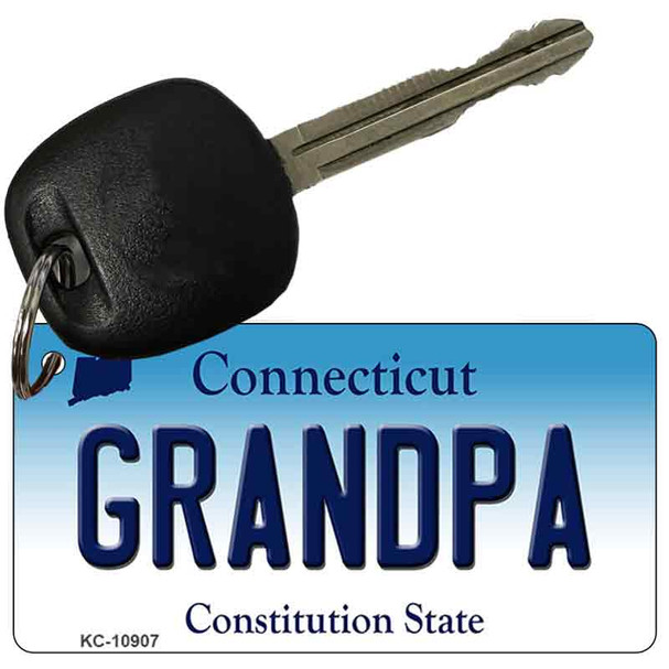 Grandpa Connecticut State License Plate Wholesale Key Chain