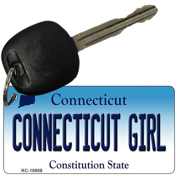 Connecticut Girl State License Plate Wholesale Key Chain
