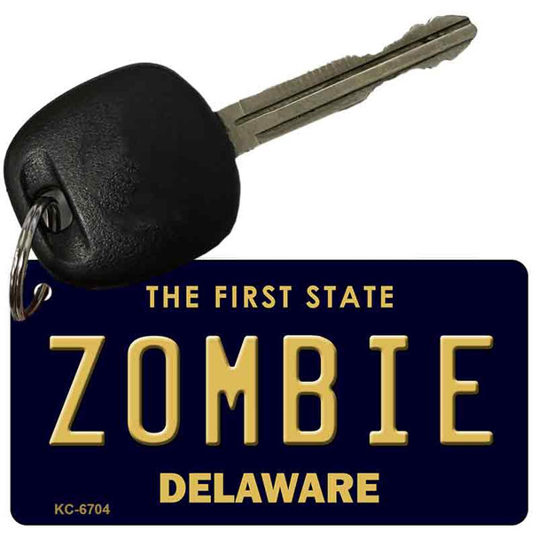 Zombie Delaware State License Plate Wholesale Key Chain