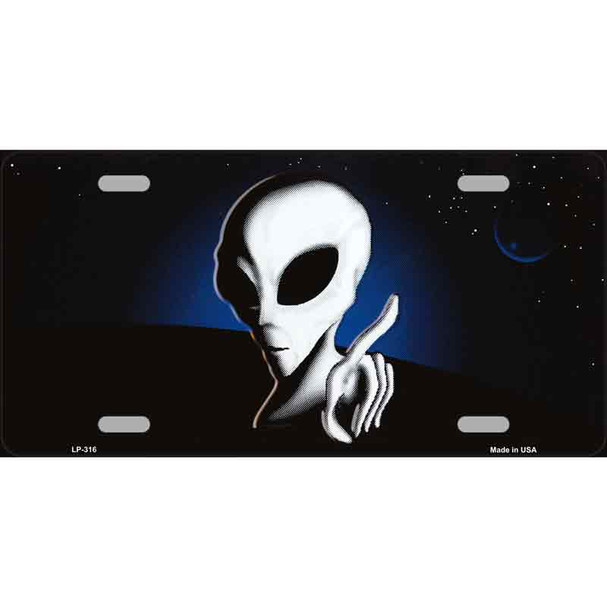 Space Alien Wholesale Metal Novelty License Plate