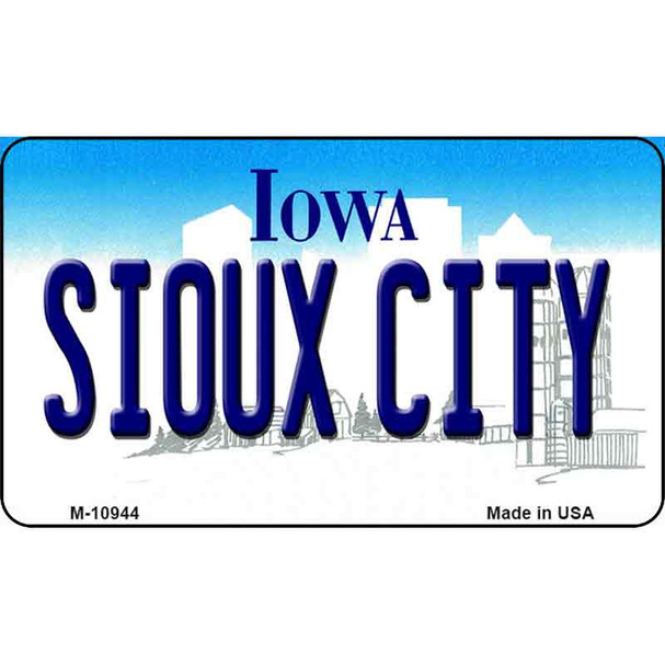 Sioux City Iowa State License Plate Novelty Wholesale Magnet M-10944