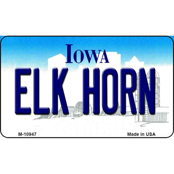 Elk Horn Iowa State License Plate Novelty Wholesale Magnet M-10947