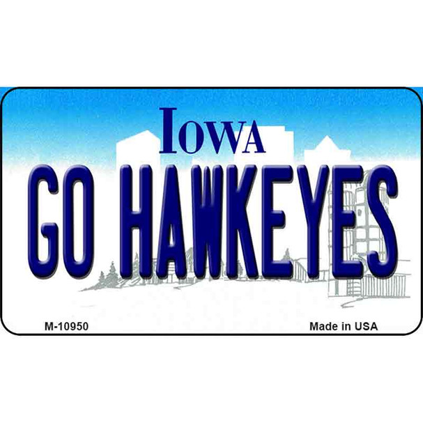 Go Hawkeyes Iowa State License Plate Novelty Wholesale Magnet M-10950