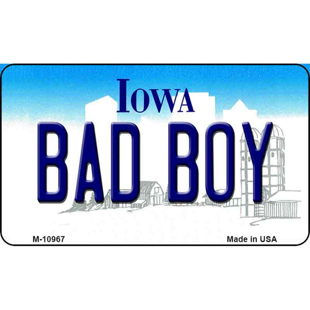 Bad Boy Iowa State License Plate Novelty Wholesale Magnet M-10967