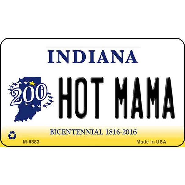 Hot Mama Indiana State License Plate Novelty Wholesale Magnet M-6383