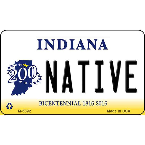 Native Indiana State License Plate Novelty Wholesale Magnet M-6392