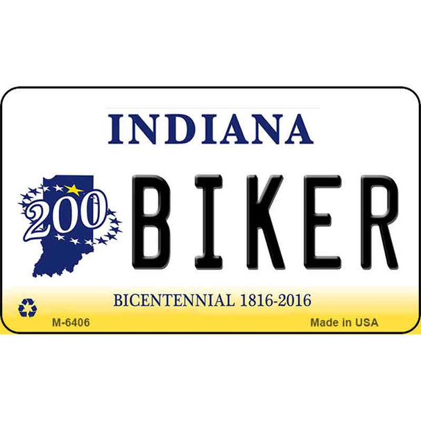 Biker Indiana State License Plate Novelty Wholesale Magnet M-6406