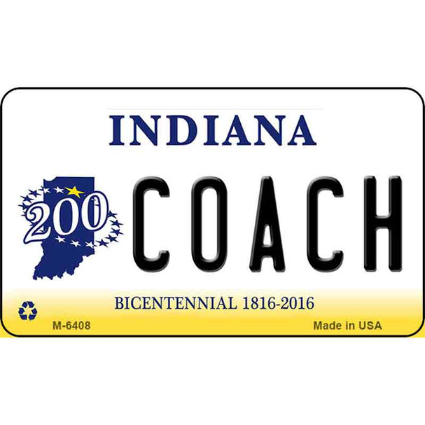 Coach Indiana State License Plate Novelty Wholesale Magnet M-6408