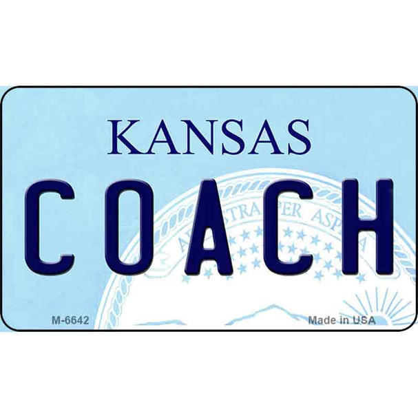 Coach Kansas State License Plate Novelty Wholesale Magnet M-6642