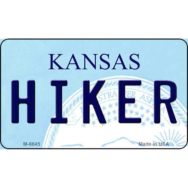 Hiker Kansas State License Plate Novelty Wholesale Magnet M-6645