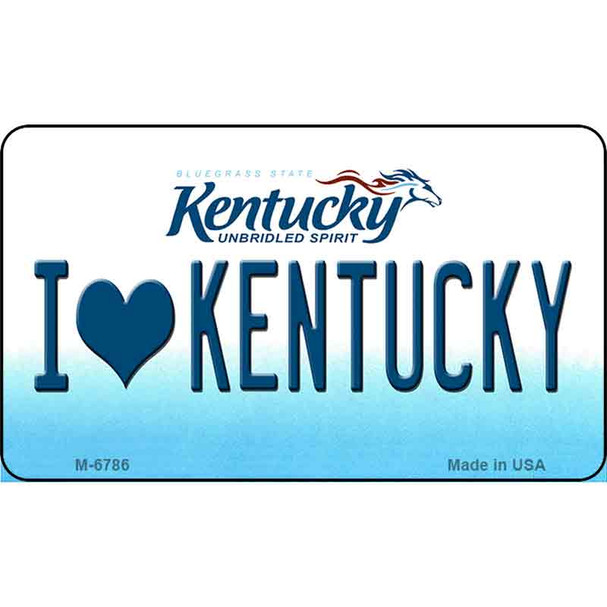 I Love Kentucky State License Plate Novelty Wholesale Magnet M-6786