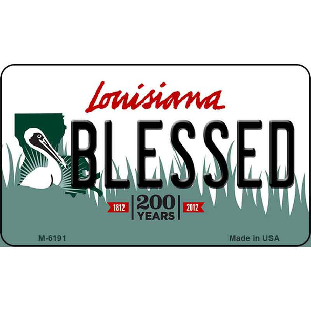 Blessed Louisiana State License Plate Novelty Wholesale Magnet M-6191