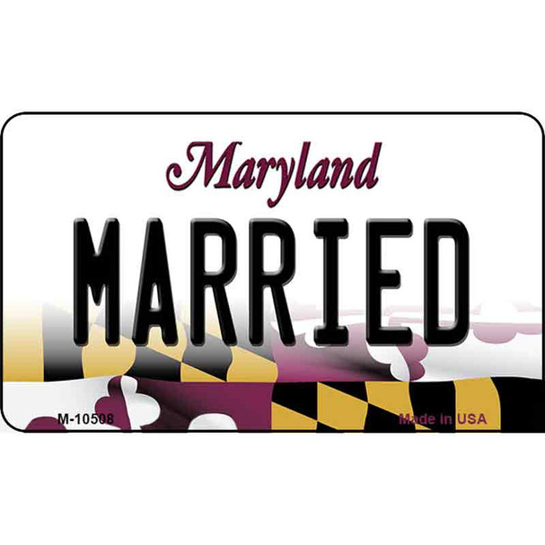 Married Maryland State License Plate Wholesale Magnet