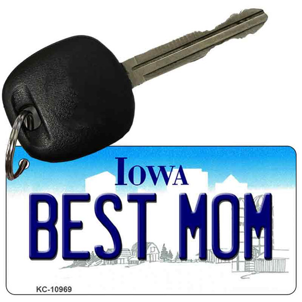 Best Mom Iowa State License Plate Novelty Wholesale Key Chain