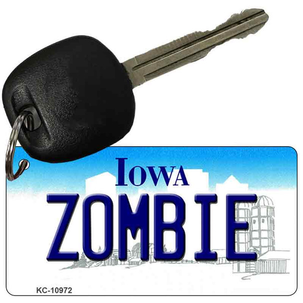 Zombie Iowa State License Plate Novelty Wholesale Key Chain