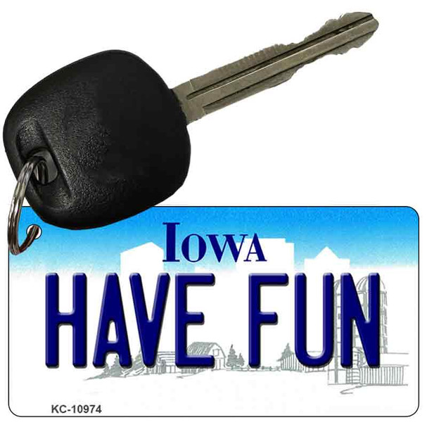 Have Fun Iowa State License Plate Novelty Wholesale Key Chain