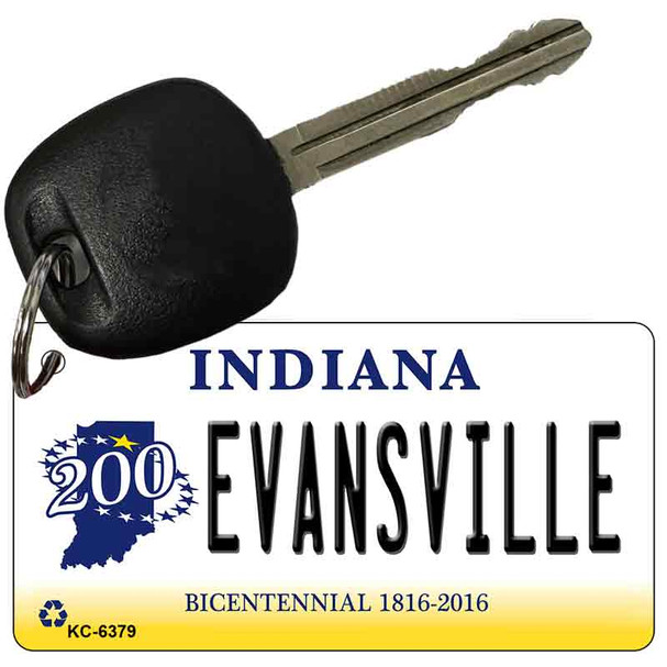 Evansville Indiana State License Plate Novelty Wholesale Key Chain