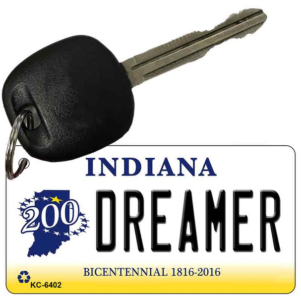 Dreamer Indiana State License Plate Novelty Wholesale Key Chain