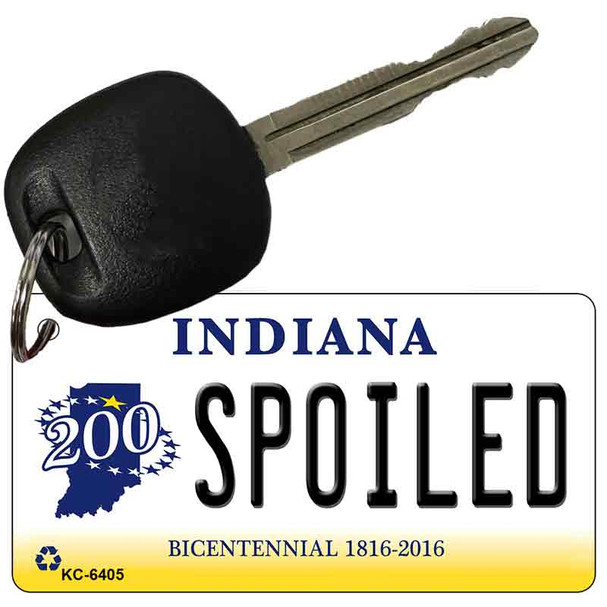 Spoiled Indiana State License Plate Novelty Wholesale Key Chain