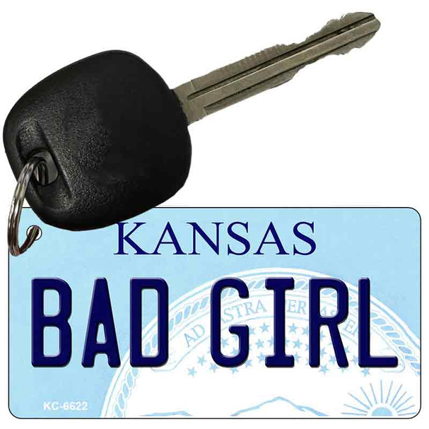 Bad Girl Kansas State License Plate Novelty Wholesale Key Chain