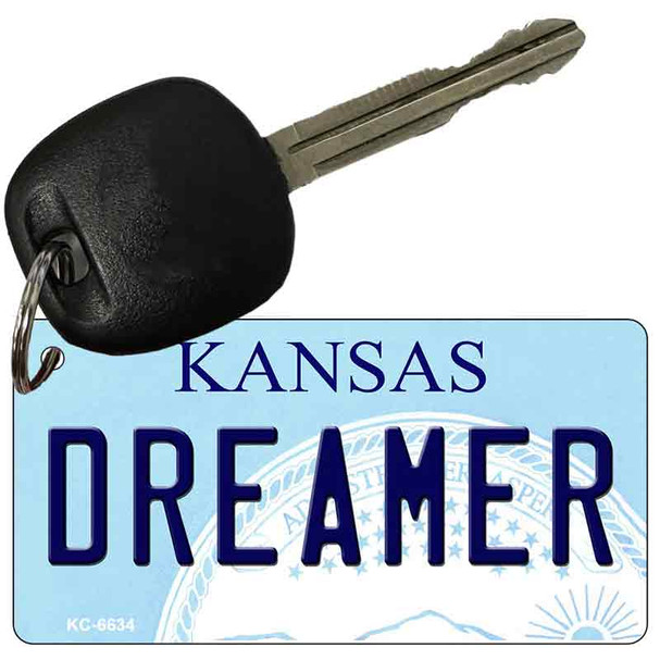 Dreamer Kansas State License Plate Novelty Wholesale Key Chain