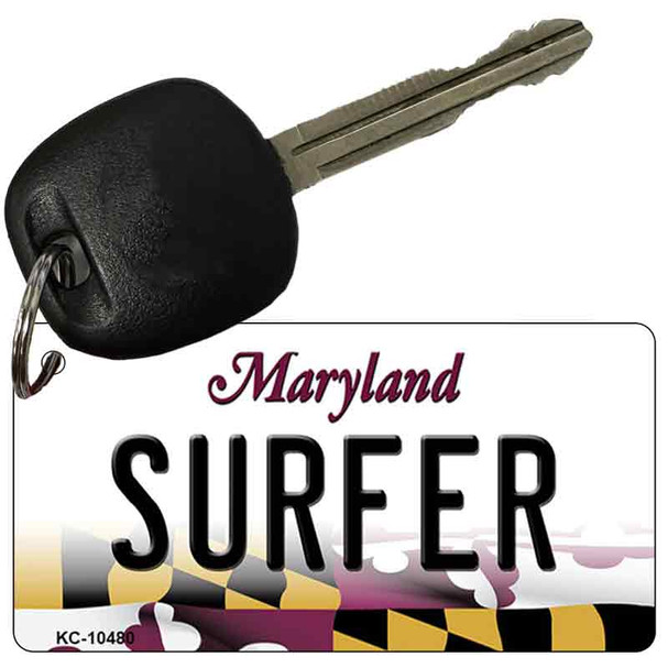 Surfer Maryland State License Plate Wholesale Key Chain
