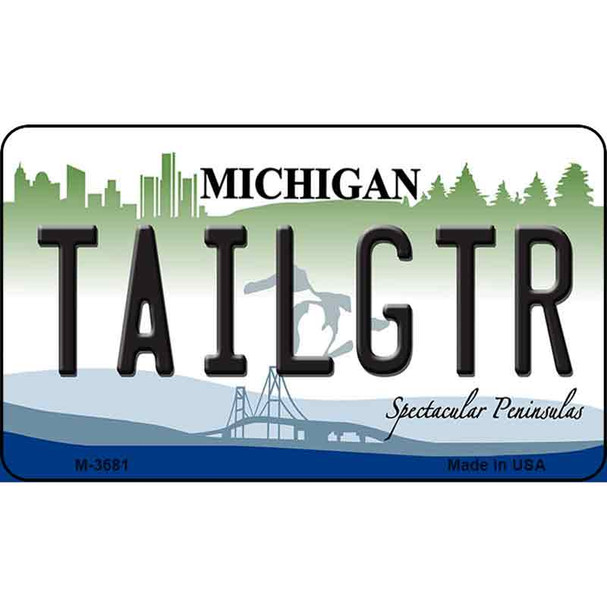 Tailgtr Michigan State License Plate Novelty Wholesale Magnet M-3681