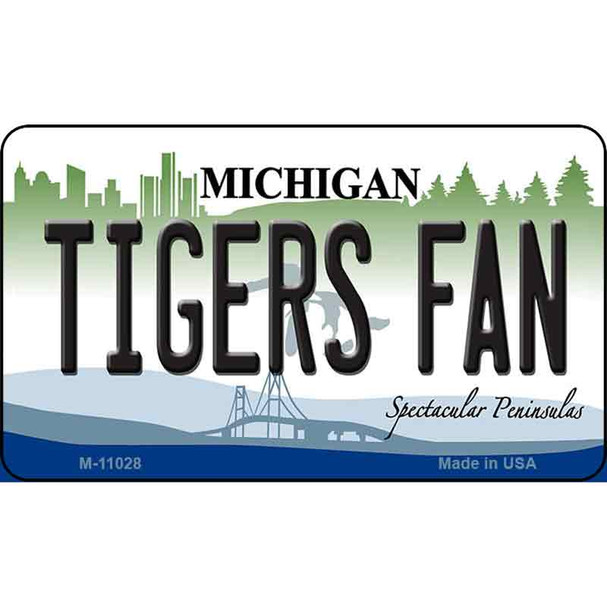 Tigers Fan Michigan State License Plate Novelty Wholesale Magnet M-11028