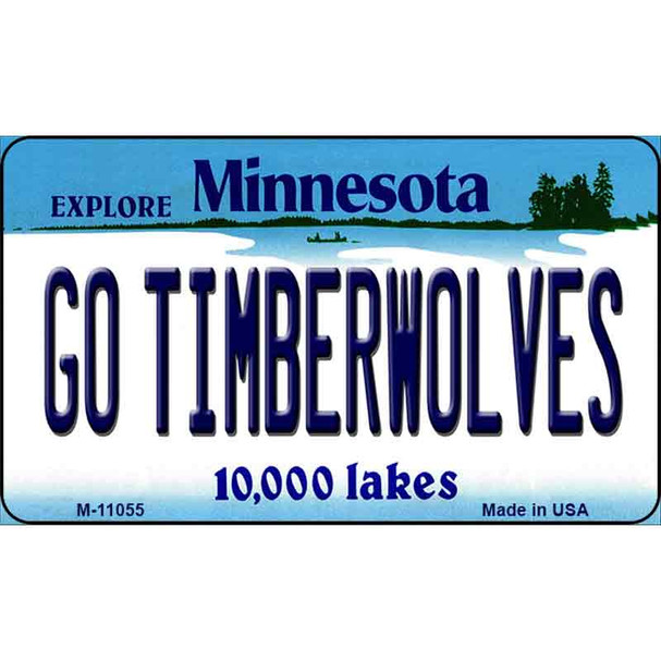 Go Timberwolves Minnesota State License Plate Novelty Wholesale Magnet M-11055