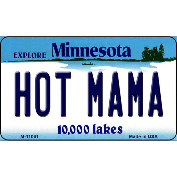Hot Mama Minnesota State License Plate Novelty Wholesale Magnet M-11061