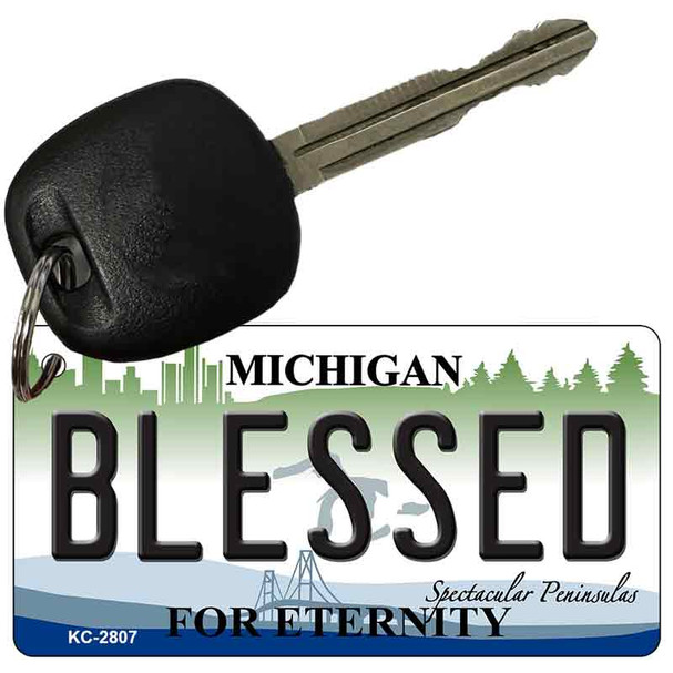 Blessed Michigan State License Plate Novelty Wholesale Key Chain