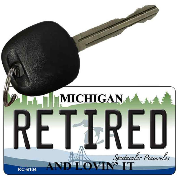 Retired Michigan State License Plate Novelty Wholesale Key Chain