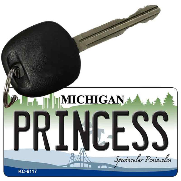 Princess Michigan State License Plate Novelty Wholesale Key Chain