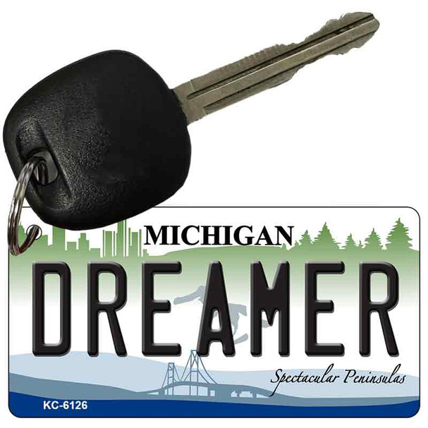 Dreamer Michigan State License Plate Novelty Wholesale Key Chain