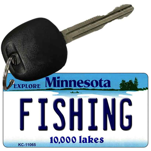 Fishing Minnesota State License Plate Novelty Wholesale Key Chain