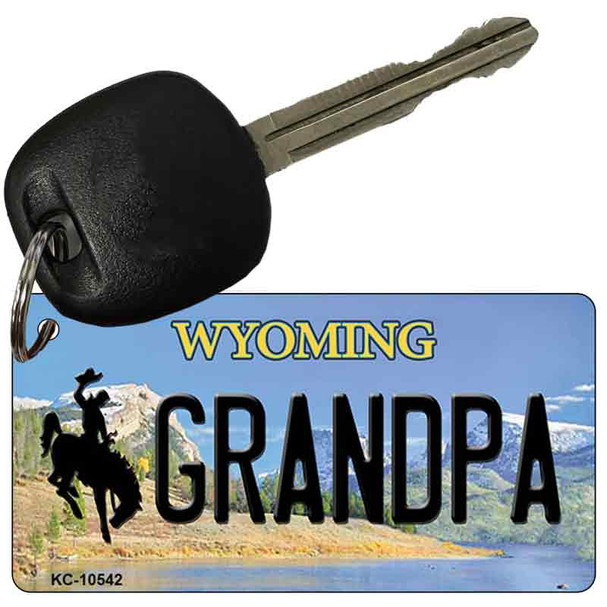 Grandpa Wyoming State License Plate Wholesale Key Chain