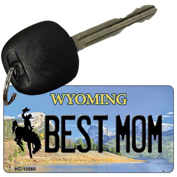 Best Mom Wyoming State License Plate Wholesale Key Chain