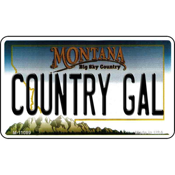 Country Gal Montana State License Plate Novelty Wholesale Magnet M-11089