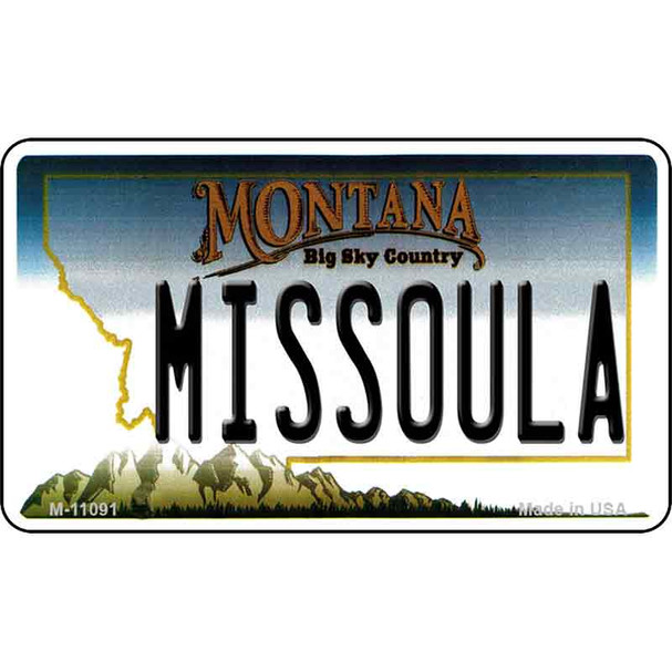 Missoula Montana State License Plate Novelty Wholesale Magnet M-11091
