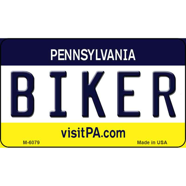 Biker Pennsylvania State License Plate Wholesale Magnet M-6079