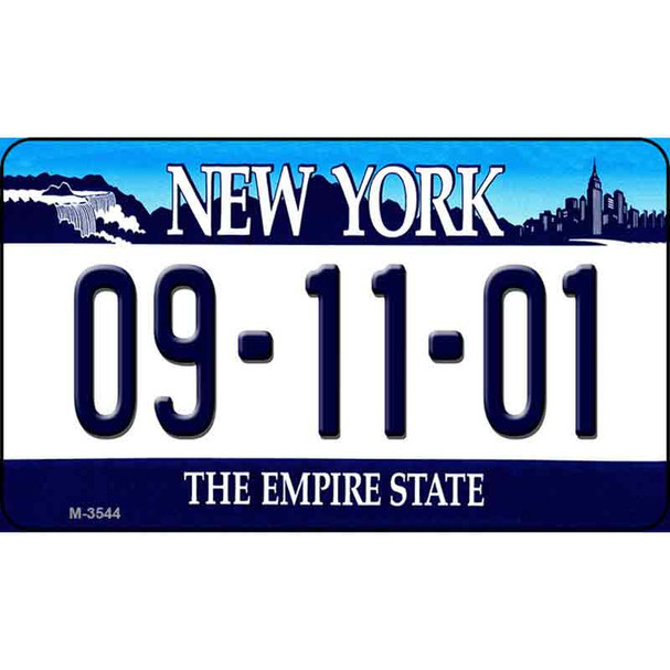 09-11-01 New York State License Plate Wholesale Magnet M-3544