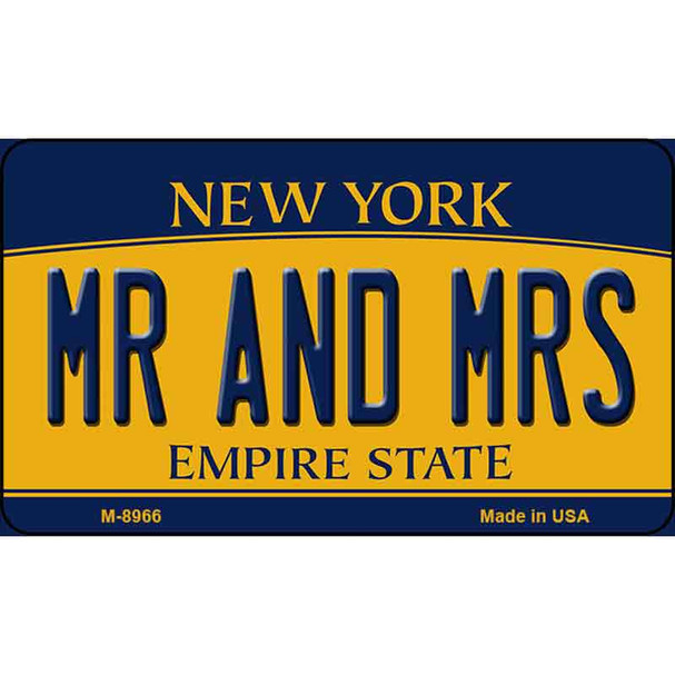 Mr and Mrs New York State License Plate Wholesale Magnet M-8966
