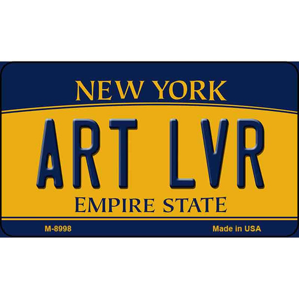 Art LVR New York State License Plate Wholesale Magnet M-8998