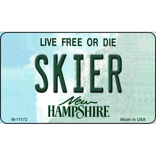 Skier New Hampshire State License Plate Wholesale Magnet M-11172