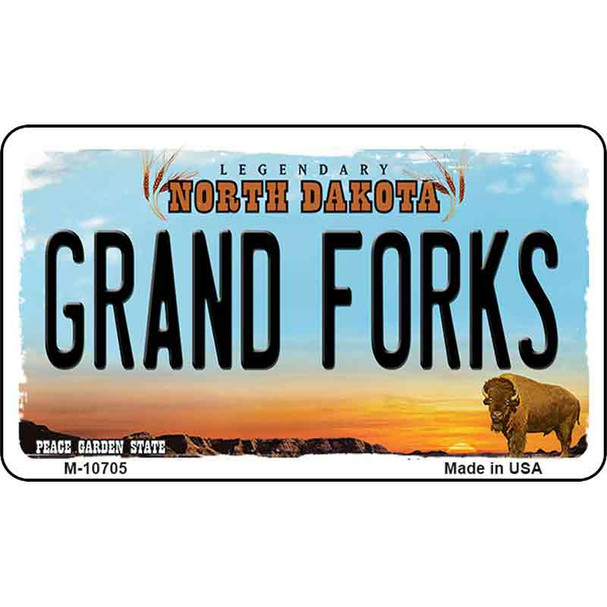 Grand Forks North Dakota State License Plate Wholesale Magnet M-10705