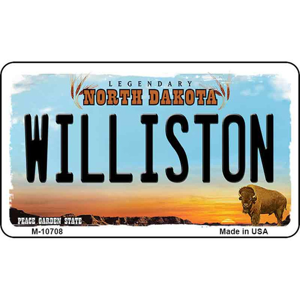 Williston North Dakota State License Plate Wholesale Magnet M-10708