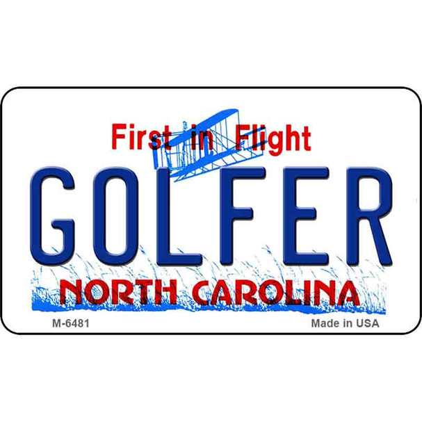 Golfer North Carolina State License Plate Wholesale Magnet M-6481