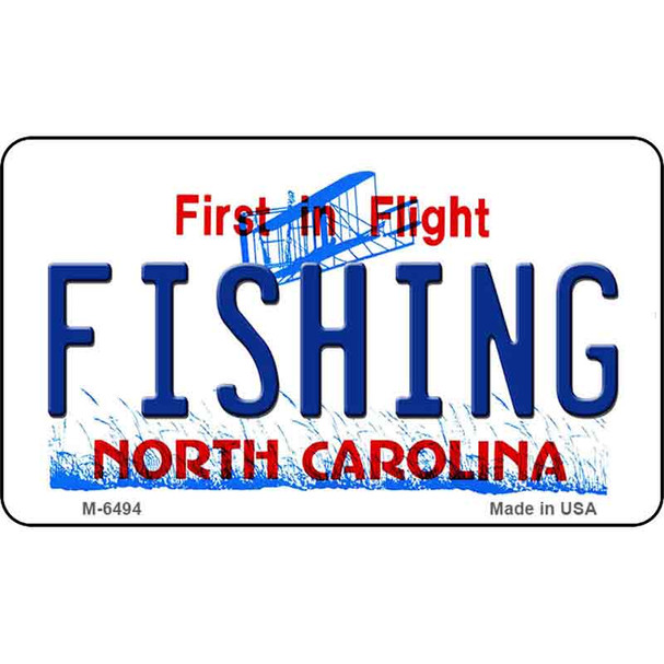 Fishing North Carolina State License Plate Wholesale Magnet M-6494